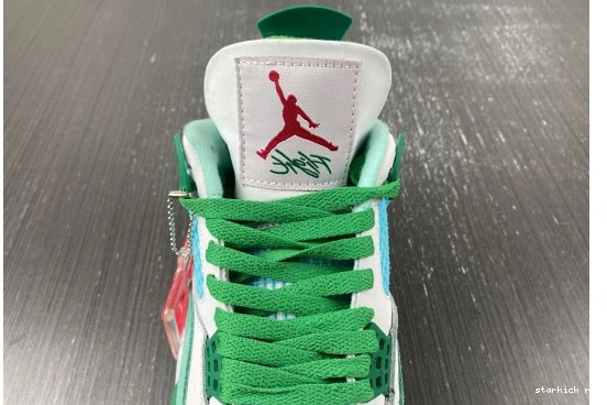 Grass SB   Jordan AJ4-KNCW edition)  AJ4-KNCW Green 4 Retro (limited White 0227